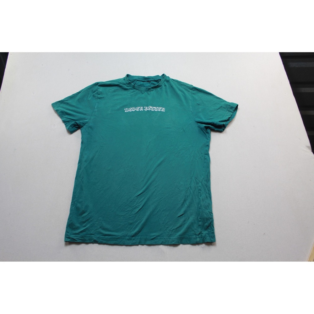 Unbranded Never Better Graphic Tee Men Large Teal Green Excellent Streetwear